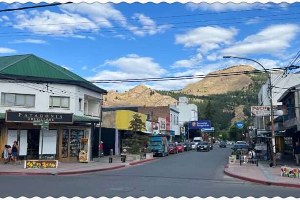 The town of Esquel at the foothills of mountains in Argentina