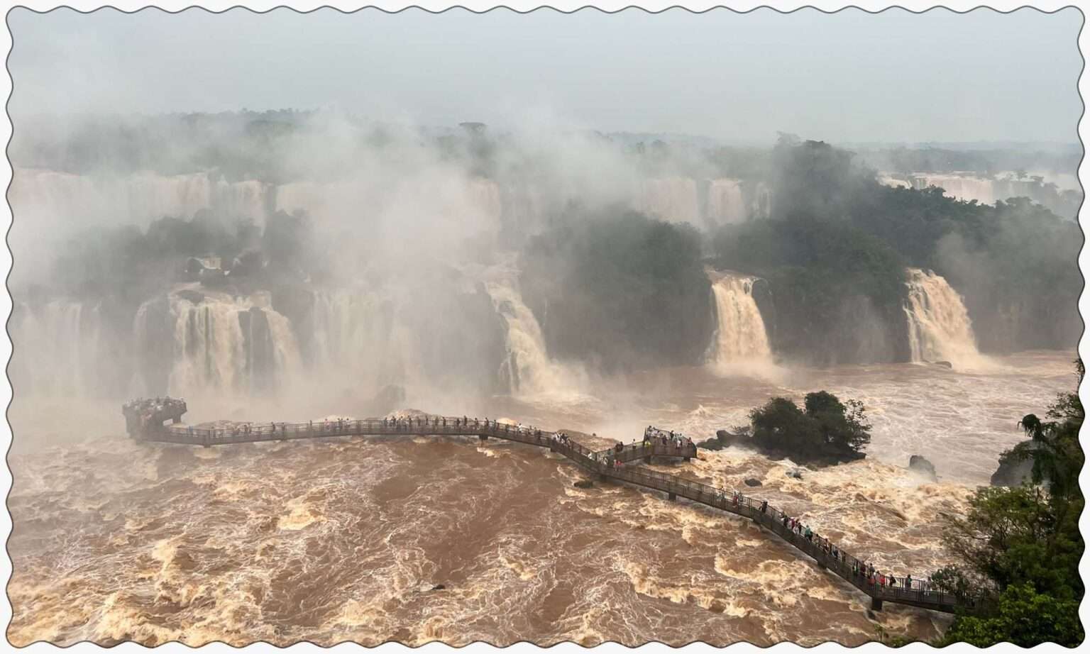 A view over the Iguazu Falls from the Brazil side