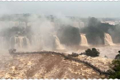 A view over the Iguazu Falls from the Brazil side