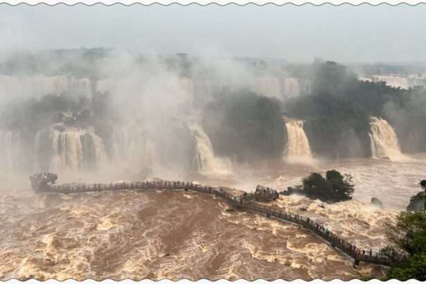 A view over the Iguazu Falls from the Brazil side