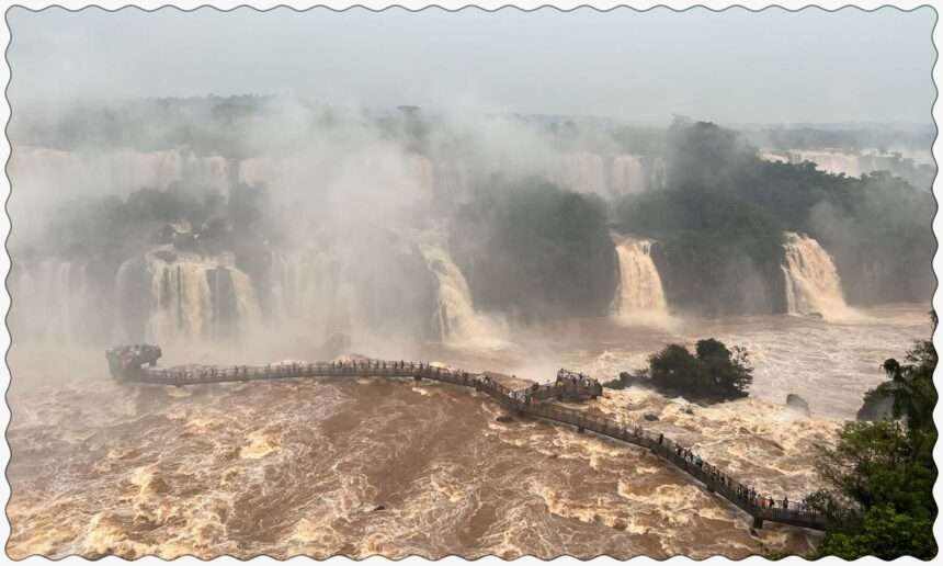 A view over the Iguazu Falls from the Brazil side