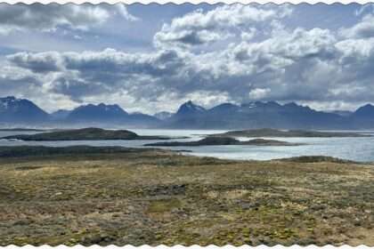 Overlooking the landscape around the Beagle Channel of Ushuaia