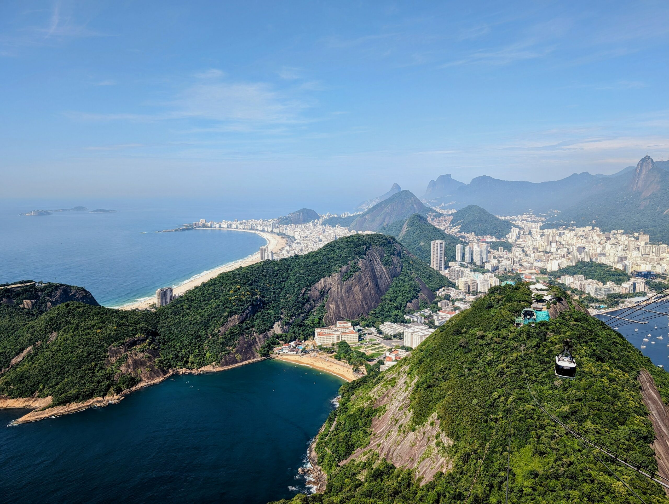 The view over Rio de Janeiro from the top of Sugarloaf Mountain - Sugarloaf Mountain and Christ the Redeemer