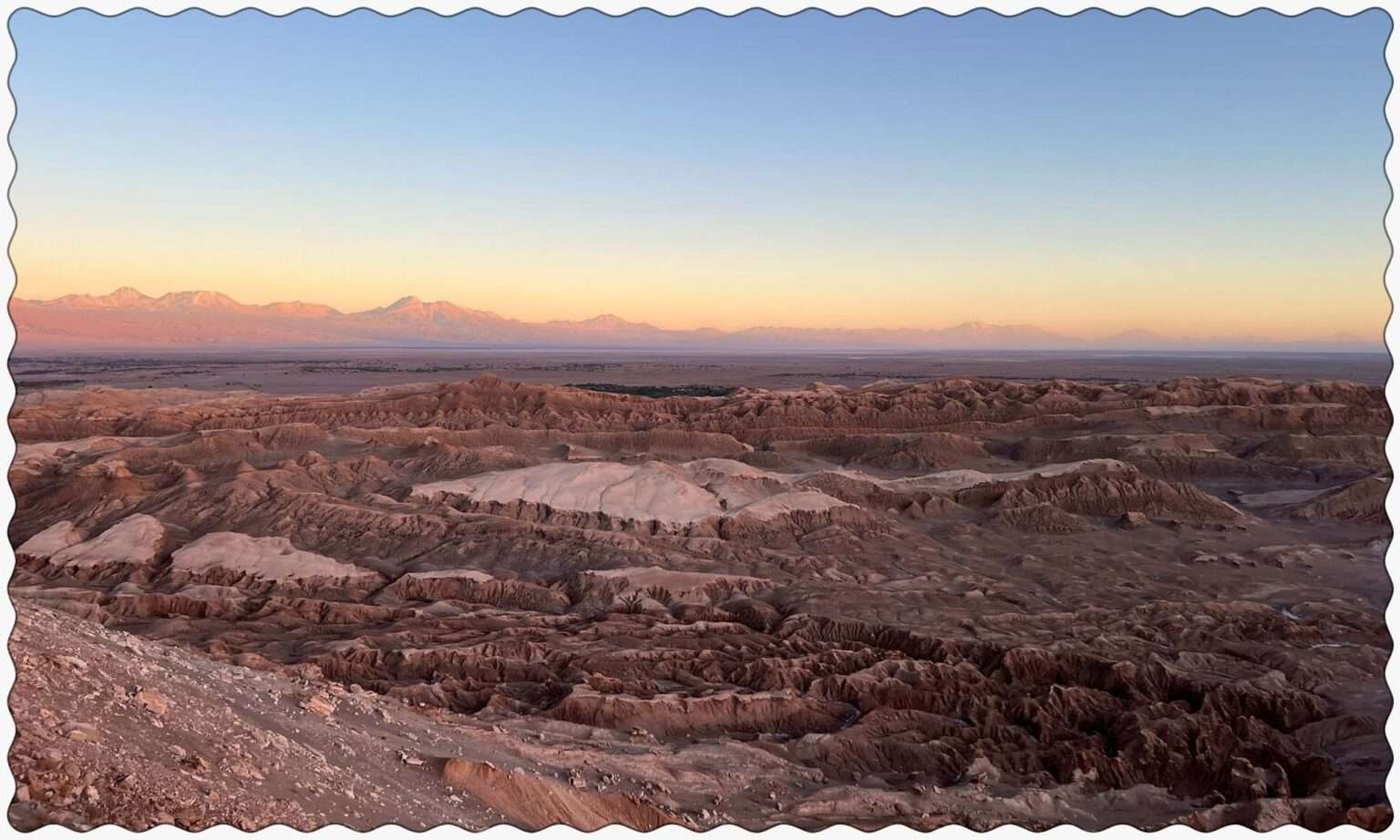 A rocky and sandy landscape in the Atacama desert