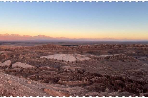 A rocky and sandy landscape in the Atacama desert