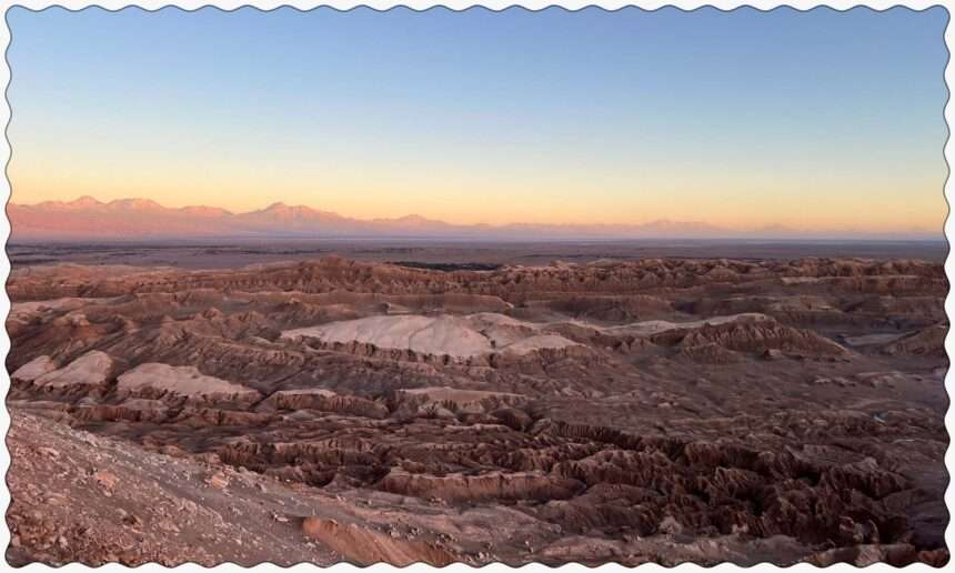 A rocky and sandy landscape in the Atacama desert