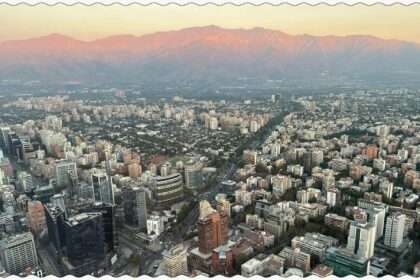 Views of Santiago and the mountains from Sky Costanera, the tallest building in South America