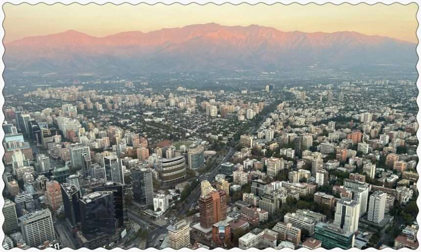 Views of Santiago and the mountains from Sky Costanera, the tallest building in South America