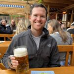 Kevin enjoying a pint of beer at Oktoberfest in Munich, Germany