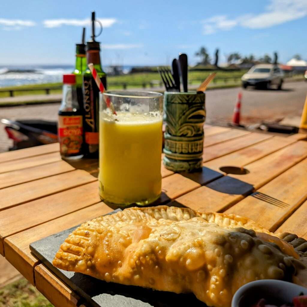 A huge empanada and fresh juice with a view - how to visit Easter Island