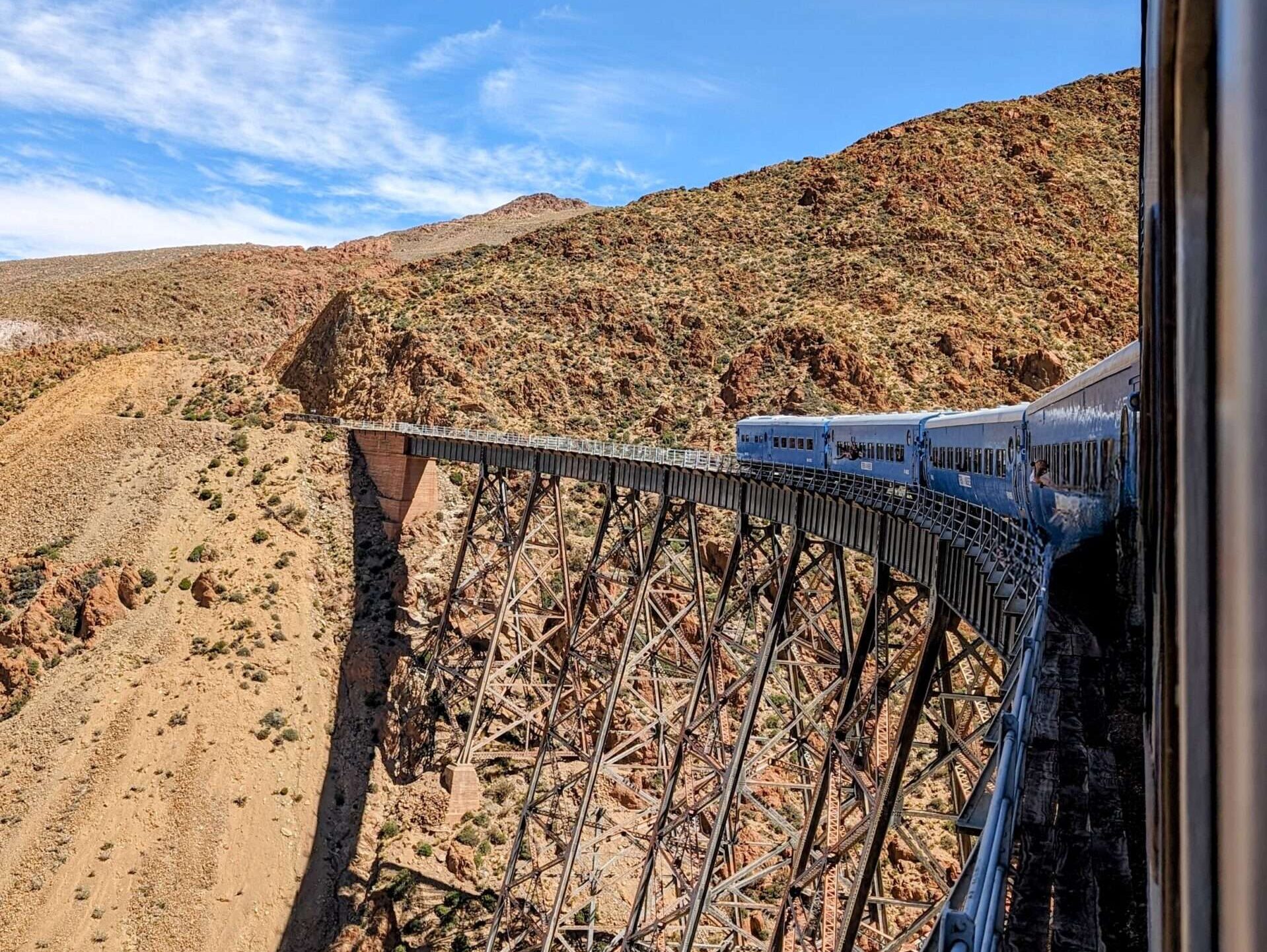 A train above a bridge - things to do in Salta