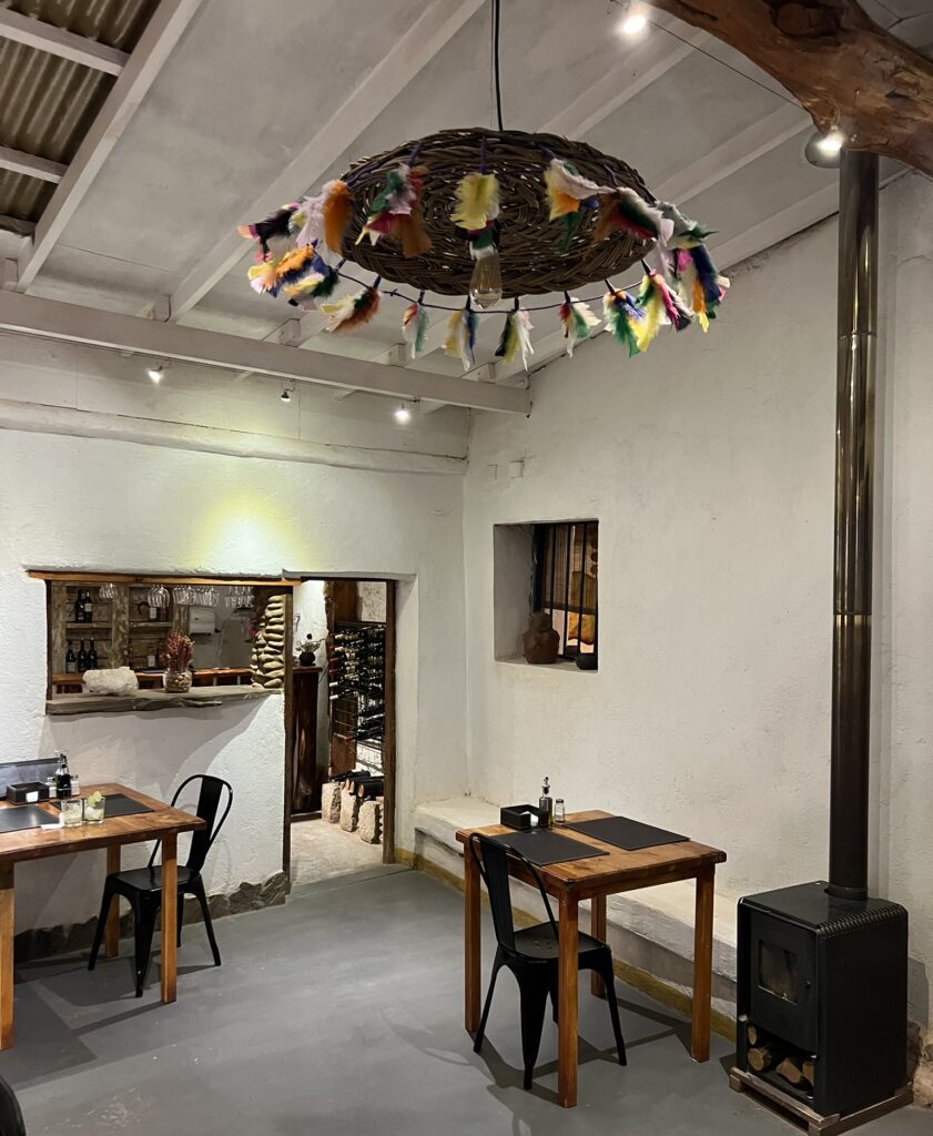 The interior of the Baltinache restaurant in San Pedro of the Atacama desert