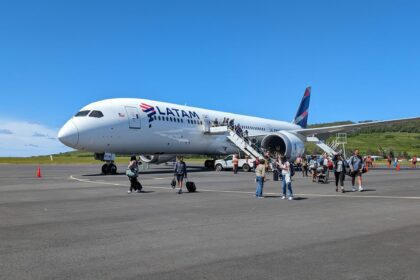 A plane on a tarmac for a trip where you may need long term travel insurance