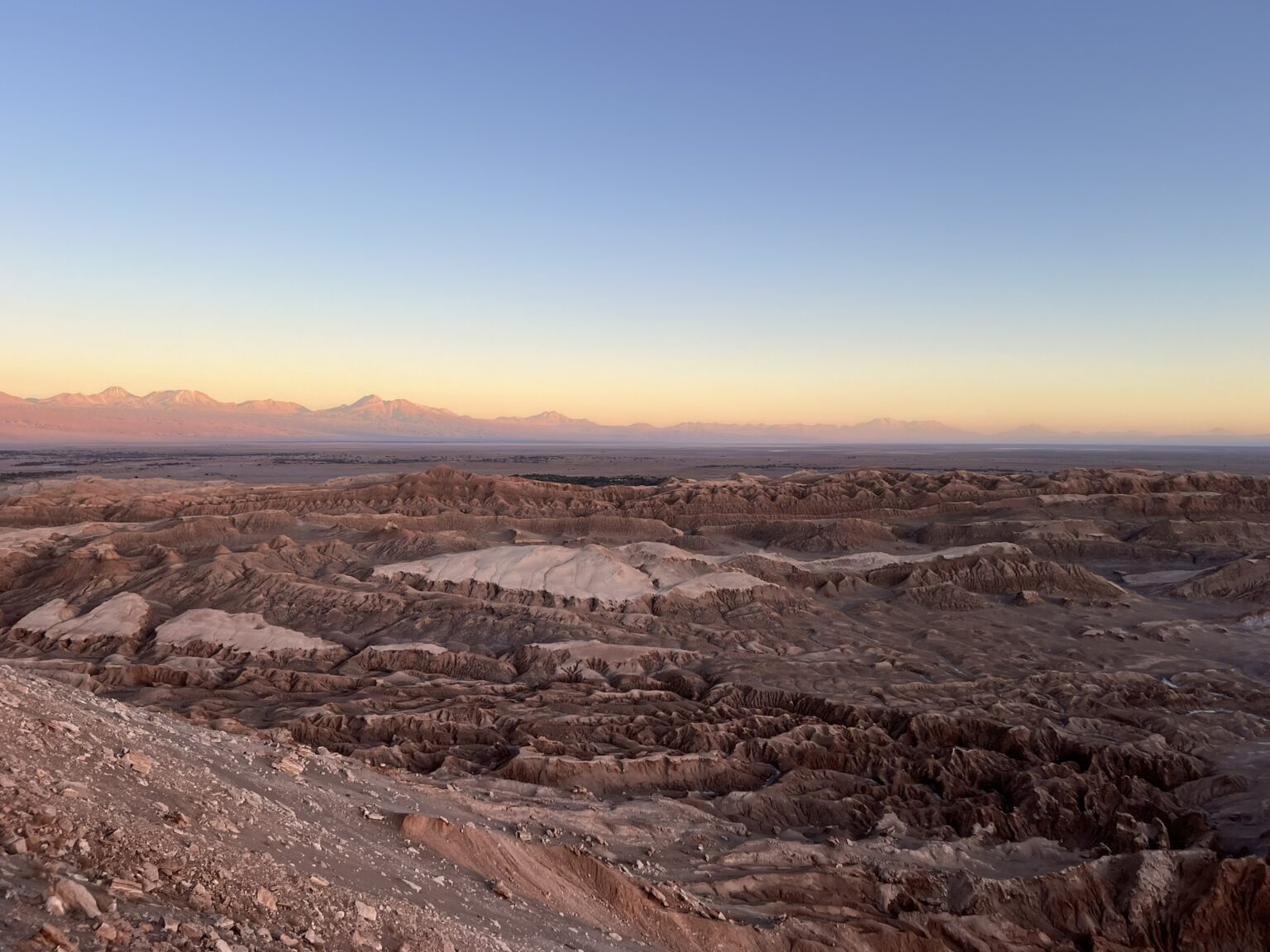 A rocky and sandy landscape in the Atacama desert