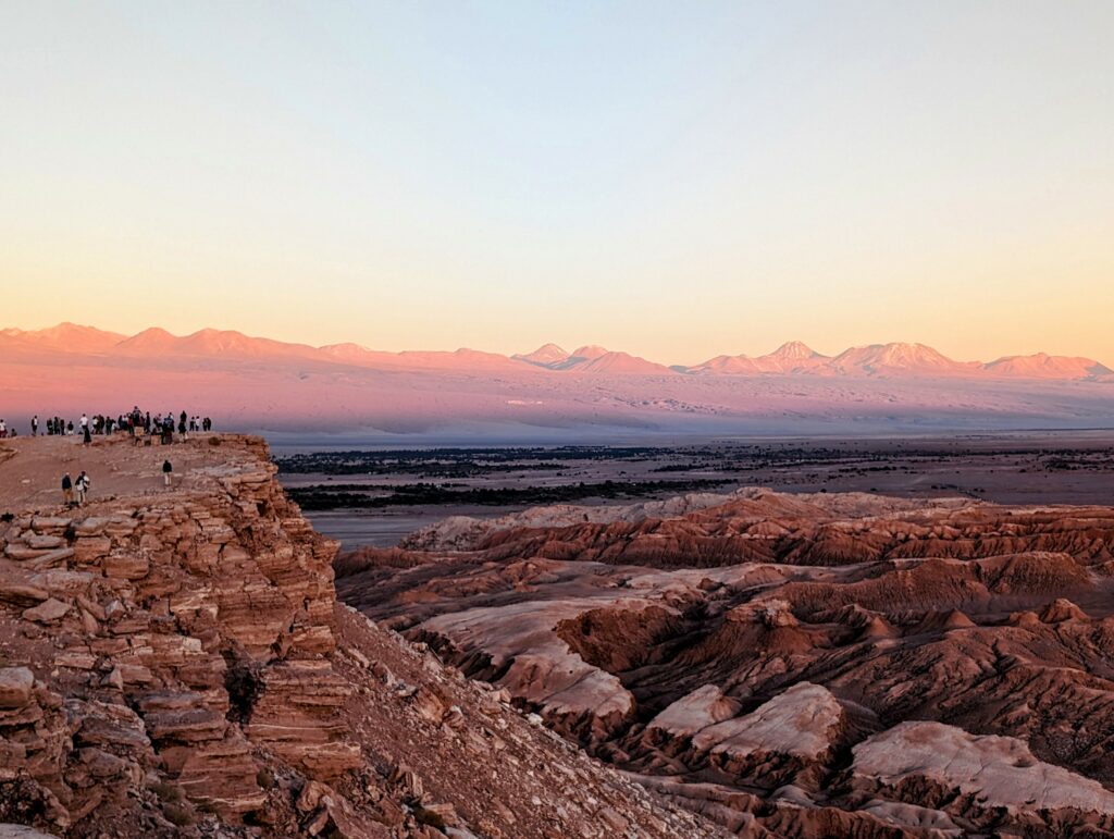 A rocky and sandy landscape outside of San Pedro de Atacama