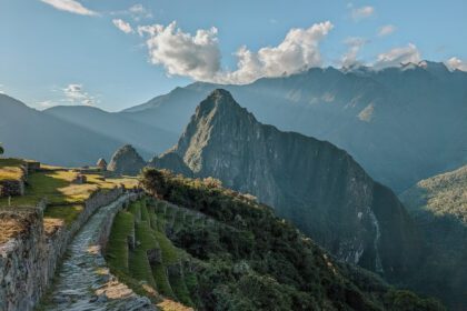 The final stone path towards Machu Picchu of the Short Inca Trail