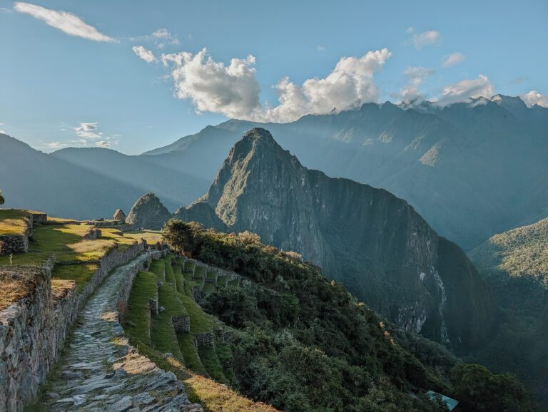 The final stone path towards Machu Picchu of the Short Inca Trail