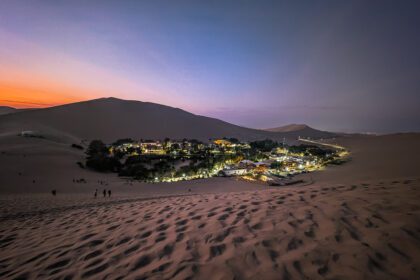 An oasis in the middle of a desert and one of the things to do in Huacachina