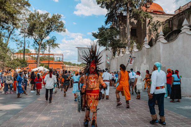 A cultural celebration in the center of Coyoacan neighborhood, where to stay in Mexico City