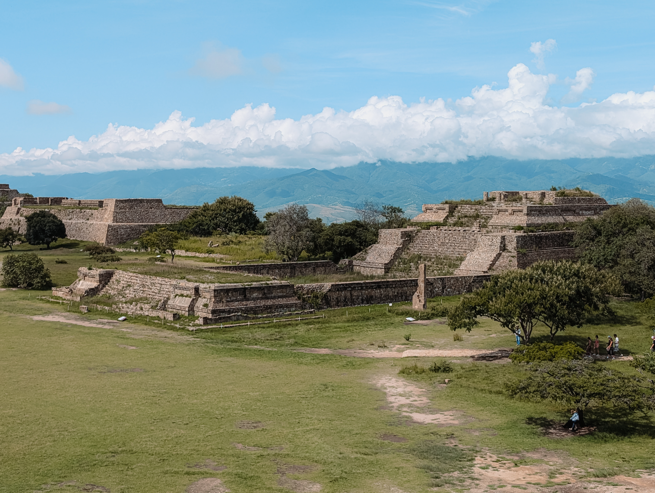 One of the multiple pyramids on the archaeological site of Monte Alban
