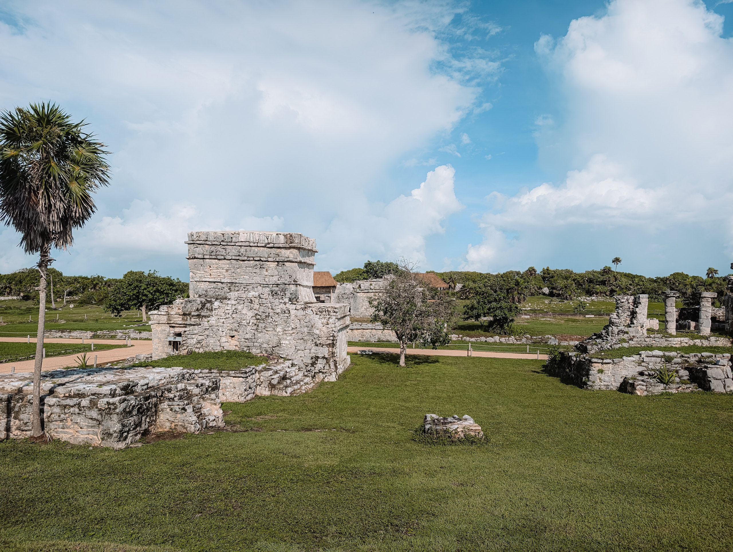 The beautiful ruins of Tulum in the Yucatan Peninsula as visited during a Cancun itinerary