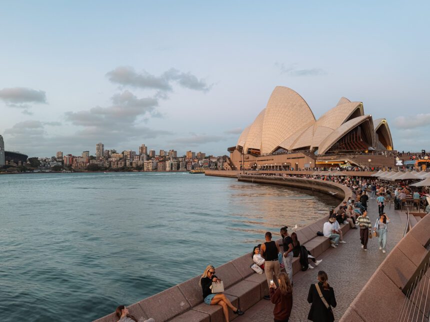The Sydney Opera house at the end of a harbor - Sydney itinerary
