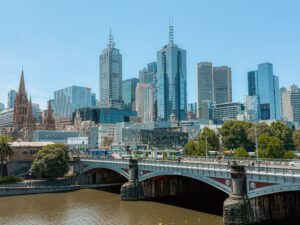 The city skyline of the Central Business district of Melbourne, Australia