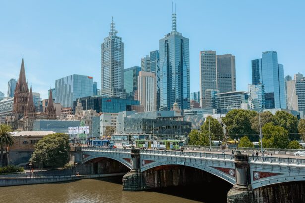 The city skyline of the Central Business district of Melbourne, Australia