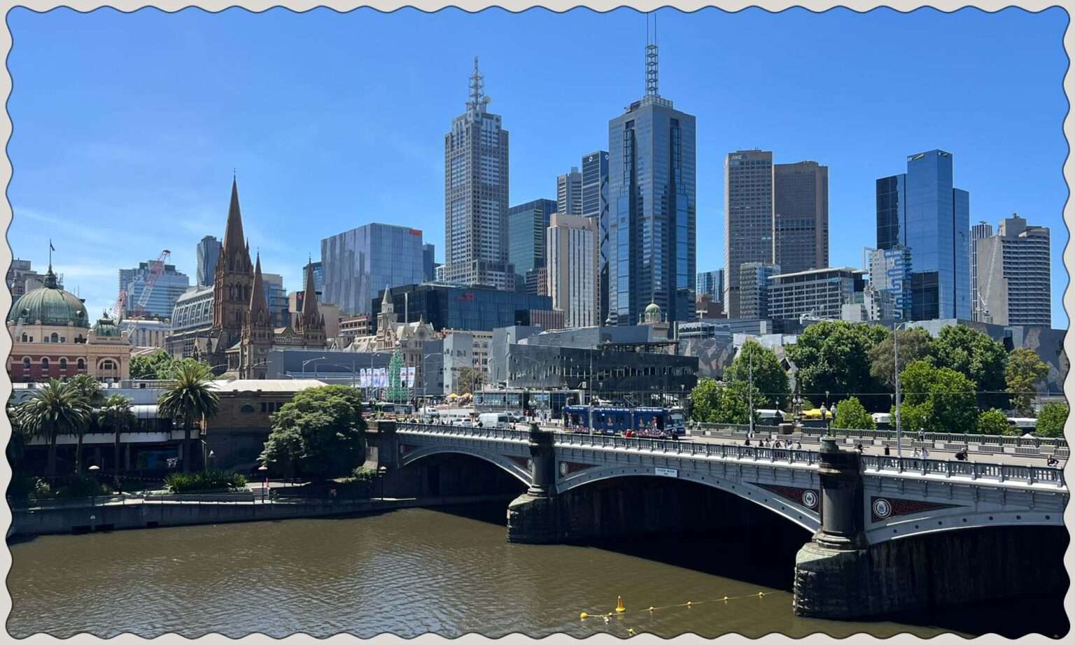 The city skyline of the Central Business district of Melbourne, Australia