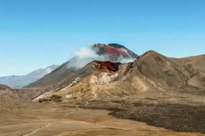 A red and brown volcanic mountain - activities Taupo has to offer