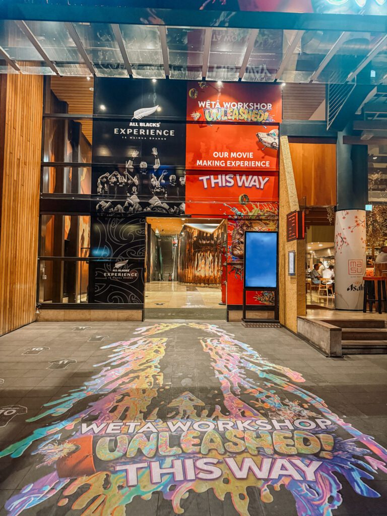 The entrance to the Weta Workshop Unleashed experience in Auckland