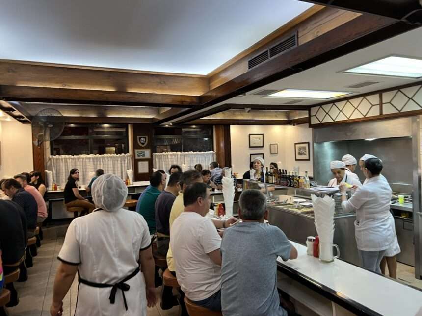 The interior of a busy restaurant - best restaurants in Chile