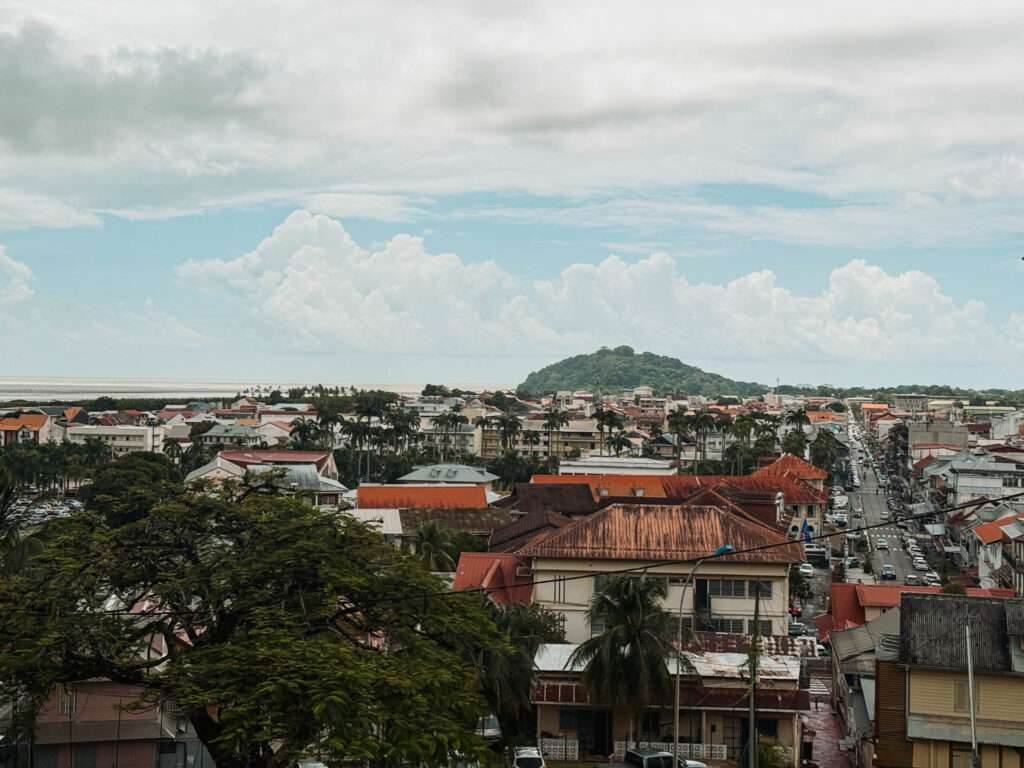 One of the top things to do in Cayenne is get the view of the town from the top of the hill