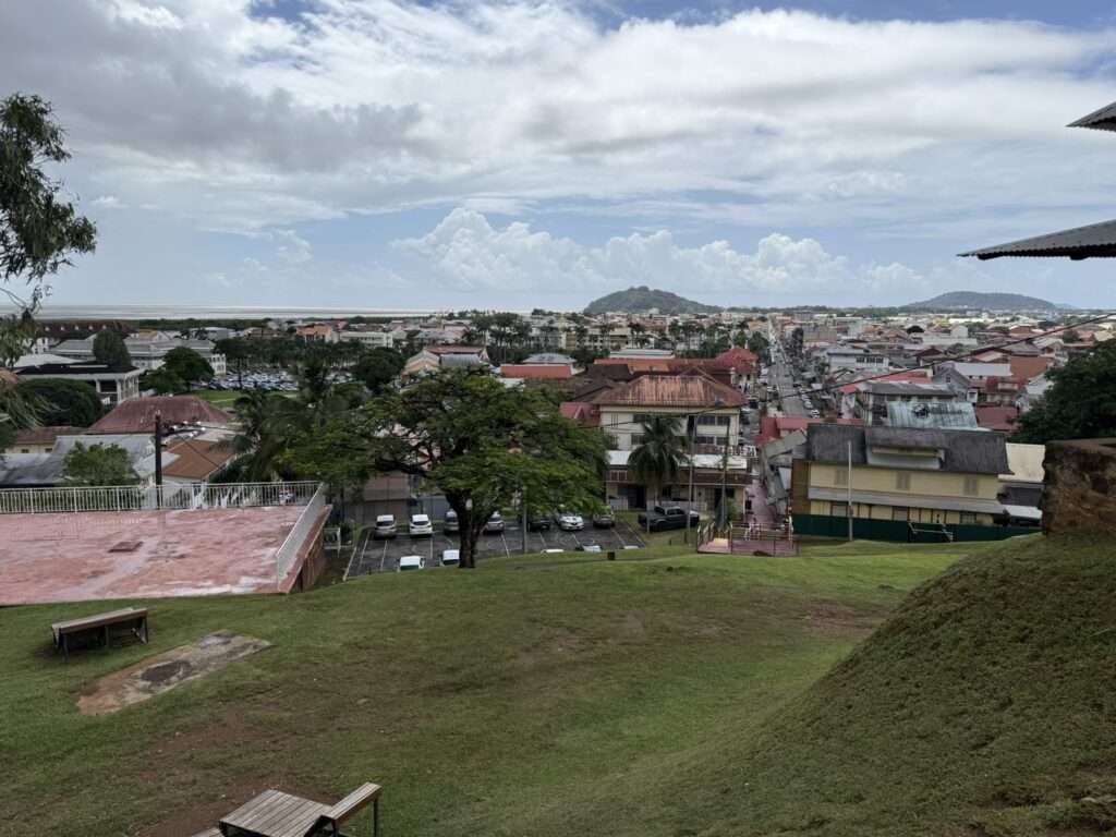 One of the top things to do in Cayenne is get the view of the town from the top of the hill