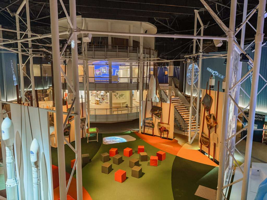 The interior of a museum about space as one of the things to do in Kourou, French Guiana