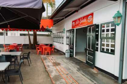 The exterior of a restaurant in Paramaribo Suriname - Suriname food
