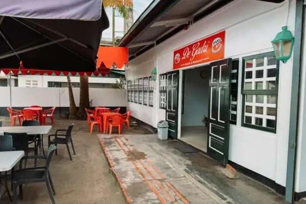 The exterior of a restaurant in Paramaribo Suriname - Suriname food