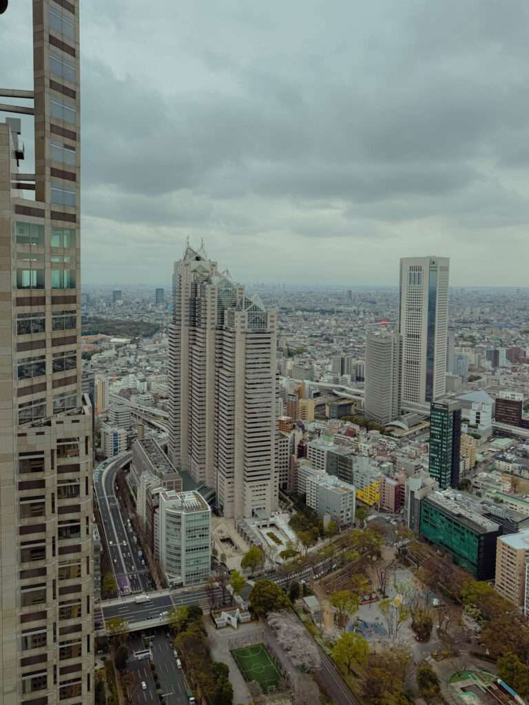 The view from Tokyo's Government Building observation deck as part of a 5 day Tokyo itinerary