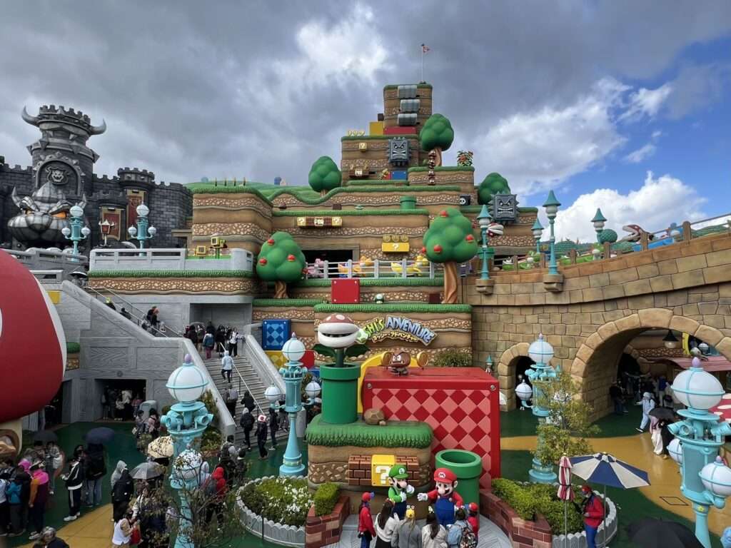 A castle in Nintendo World in Osaka's universal studios