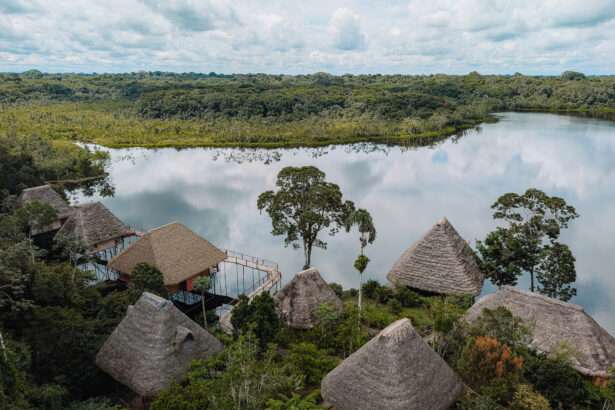 An Amazon resort in Yasuni National Park in Ecuador