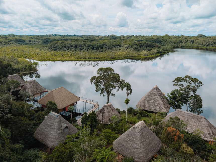 An Amazon resort in Yasuni National Park in Ecuador