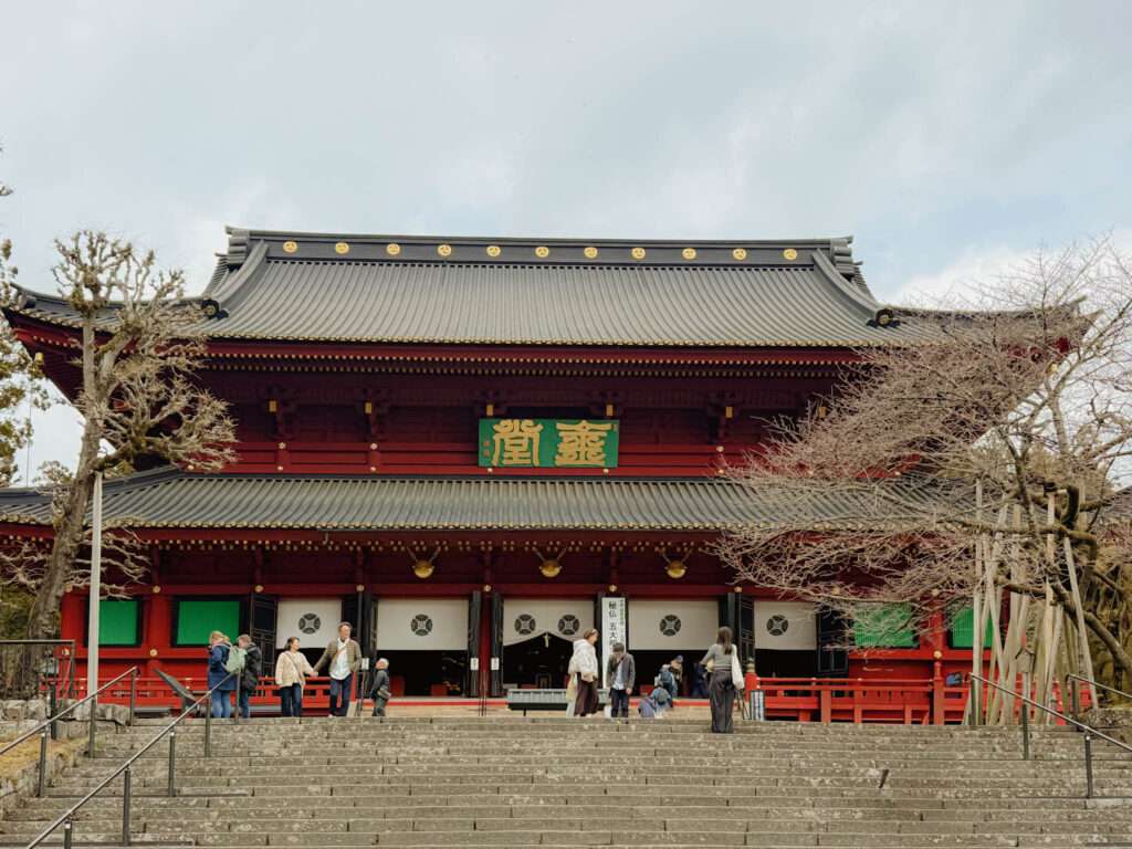Stairs leading to the Rinnoji Temple as part of a day trip to Nikko