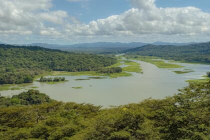 View over the Chagres River and rainforest from Gamboa, Panama