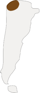 Outline map of Argentina with the Salta and Jujuy regions highlighted