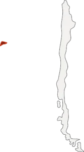 Outline map of Chile with the Easter Island region highlighted