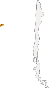Outline map of Chile with the Easter Island region highlighted