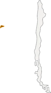 Outline map of Chile with the Easter Island region highlighted