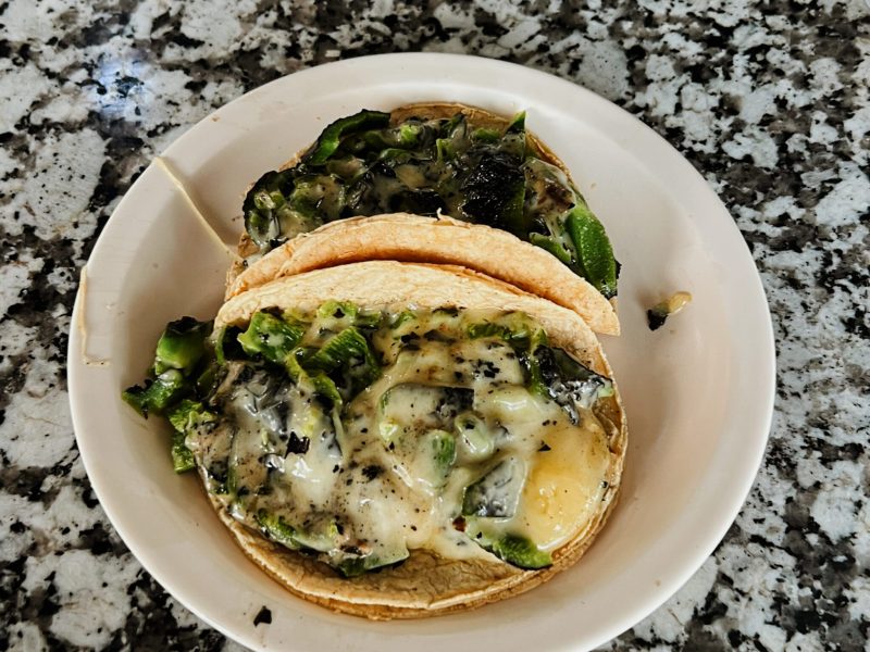 Two of the best tacos in Mexico City on a plate
