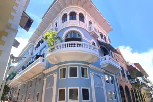 Exterior of the Magnolia Inn guesthouse in Casco Viejo Panama City with colonial facade - Magnolia Inn Casco Viejo Panama City