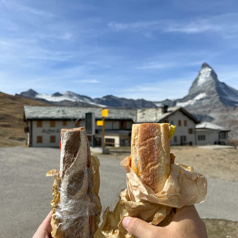 Sandwiches while visiting the Matterhorn, Switzerland